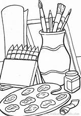 Supplies Clipart Drawing Coloring Pages Colouring Arts Crafts Printable Drawings Getdrawings Paintingvalley Clipground sketch template