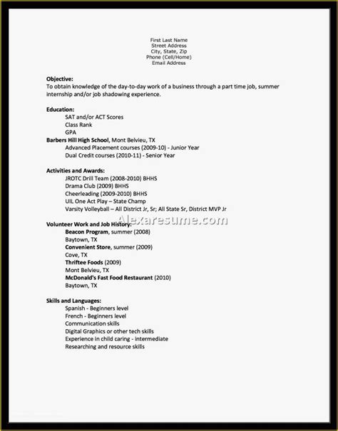 resume templates   work experience   resume sample
