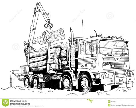 restful drawings logging truck truck coloring pages
