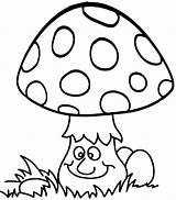 Coloring Mushroom Cute Funny Pages Mushrooms Activity Fascinating Species sketch template
