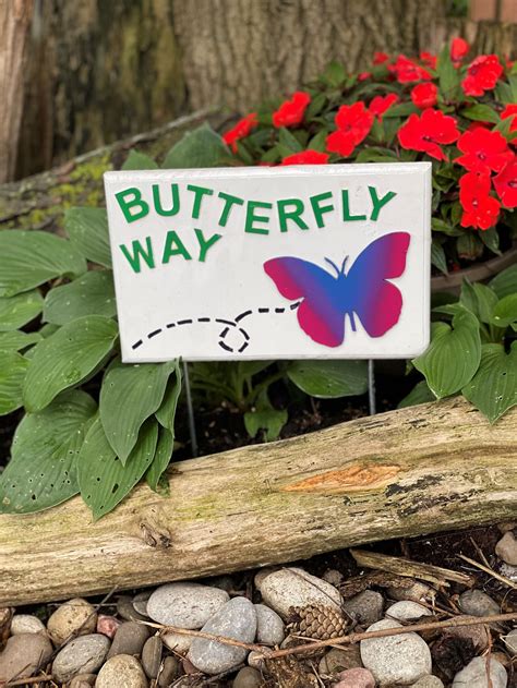 butterfly garden sign butterfly sign garden sign etsy