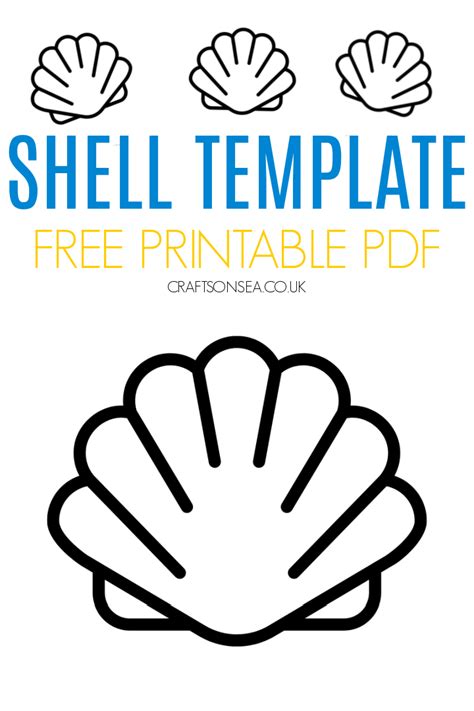 seashell template  printable  crafts  sea
