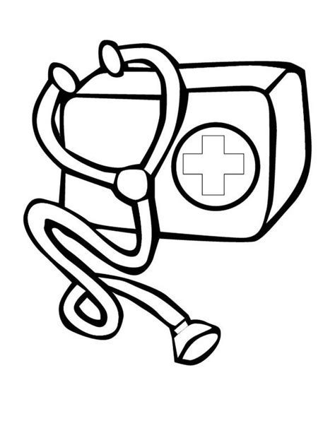 doctor medical bag kit coloring page coloring sky