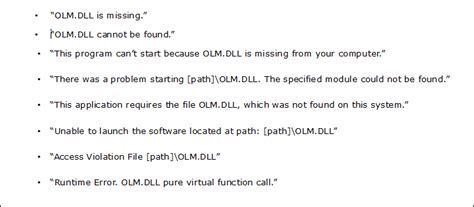 fix olm dll not found different methods to resolve missing error