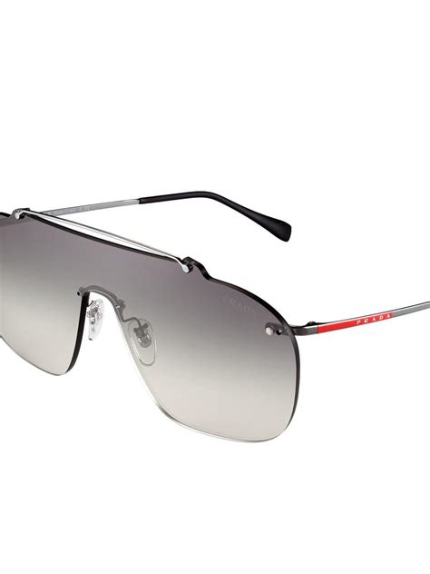Prada Linea Rossa Constellation Sunglasses In Grey Gray