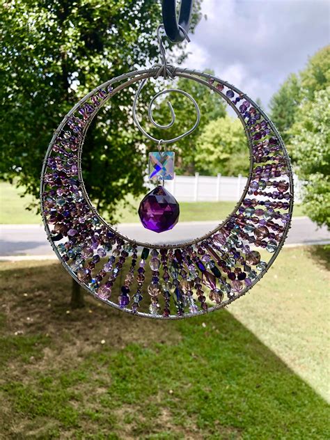 Purple Suncatcher Anne Taydus Glass Bead Crafts Suncatchers Beaded