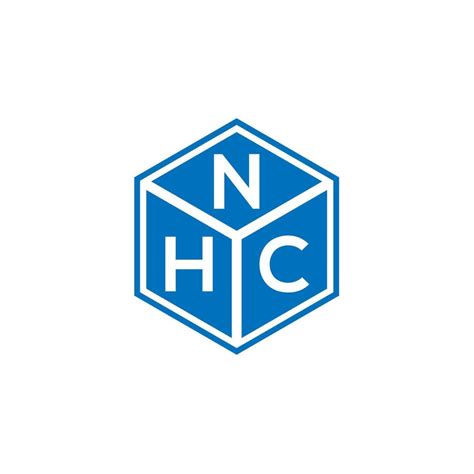 nhc letter logo design  black background nhc creative initials letter logo concept nhc
