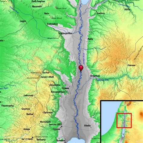 bible map jordan river