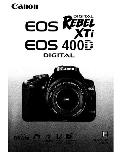 canon eos digital rebel xti instruction manual   manualslib