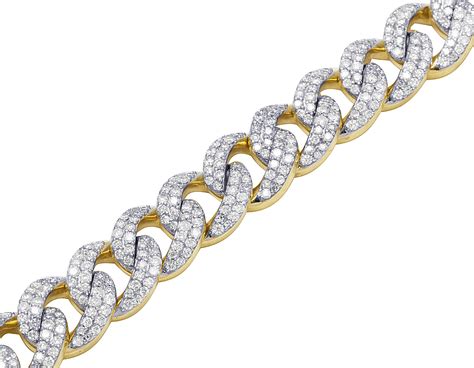 10k yellow gold real diamond 10mm miami cuban link choker necklace 16 3