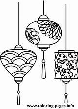 Lantern Chinese Coloring Lanterns Pages Drawing Year Japanese Colouring Paper Printable Color Embroidery Sheets Asian Craft Farol Urbanthreads Drawings Fan sketch template