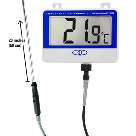 traceable extra extra long probe waterproof thermometer