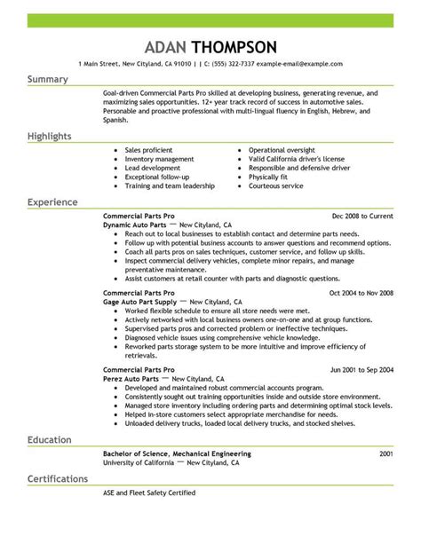 outstanding automotive resume examples templates  trust