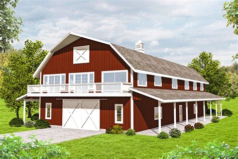 terrific storage  barn style house plan gh architectural