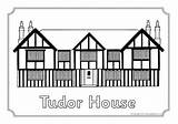 Colouring Tudor House Pages Sheets Tudors Coloring Houses Sheet Sparklebox sketch template