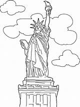 Statue Liberty Coloring Pages Wonders Gate Bridge Golden Print Drawing Color Template Batch Getcolorings Printable Getdrawings Comments sketch template