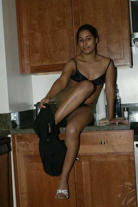 horny sexy babe kitchen nude figure