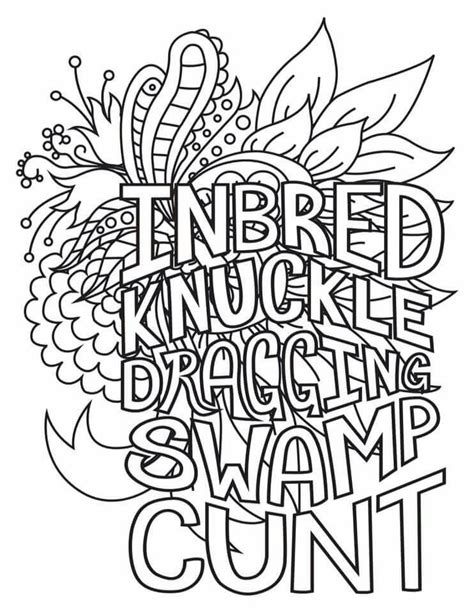 printable coloring pages  adults swear words