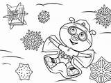 Pig Alpha Coloring Superwhy Snow Play sketch template