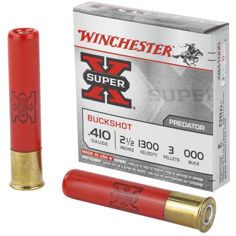 winchester super x ammunition 410 gauge 000 buck 2 1 2 3