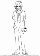 Hitman Draw Gokudera Reborn Hayato Step Drawing sketch template