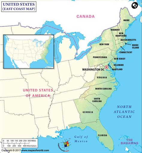 east coast   united states detailed information