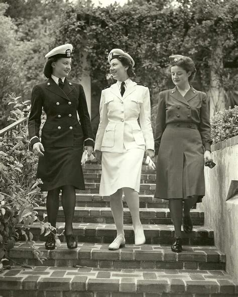 Navy Nurses Modeling Uniforms In San Diego Women Of World War Ii