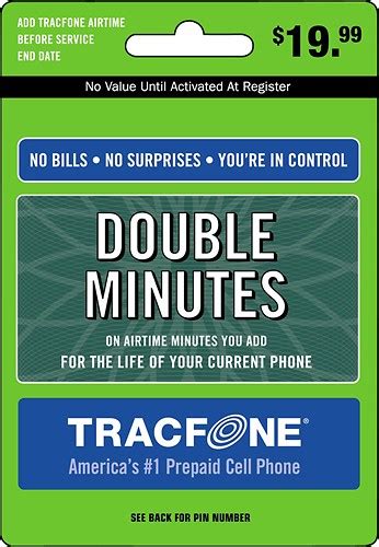 Tracfone Double Minutes Prepaid Wireless Airtime Card Tracfone Best Buy