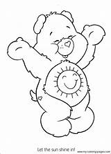 Coloring Bear Care Pages Bears Printable Sunshine Kids Print Funshine 80s Drawing Colouring Cartoon Outline Cartoons Carebears Lab Sheets Adult sketch template