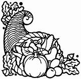 Cornucopia Thanksgiving Drawing Clipart Getdrawings sketch template