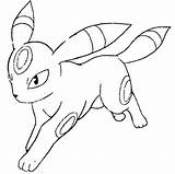 Pokemon Eevee Umbreon Evolutions Getcolorings Evolut sketch template