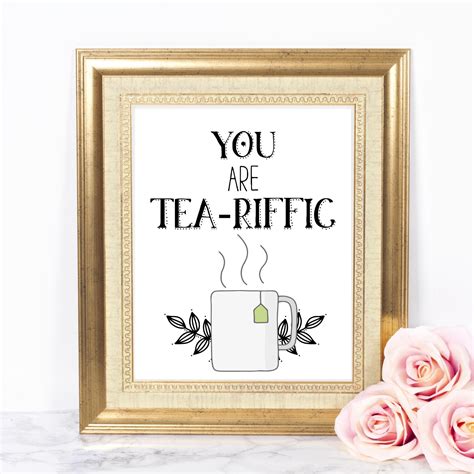 tea riffic  printable instant  tea etsy tea