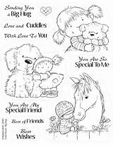 Hugs Big Kanban Little Clear Stamps Digi Coloring Foilplay Colouring Stamp Pages sketch template