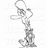 Crutches Outlined Toonaday Leg Clipground sketch template