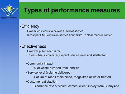 definition  performance measures definition klw