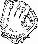 Baseball Coloring Pages Kids Print Printable Color Softball Glove Printables Special sketch template
