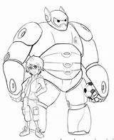 Baymax Hiro sketch template