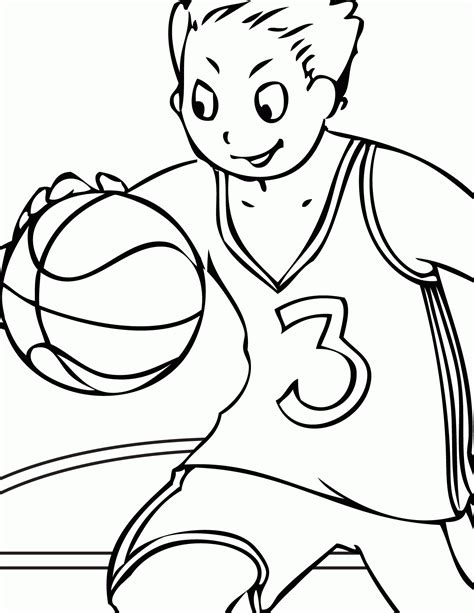 coloring pages  kids playing sports coloring home