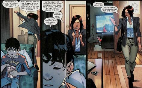 bvs referenced in super sons comic watch the tv screen r dc cinematic