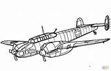 Coloring Pages Messerschmitt Fighter Bf Aircraft Heavy Drawing Avion Coloriage Guerre sketch template