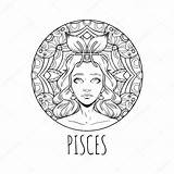 Pisces Horoscope Zodiaco Pesci Segno Capricorn Signe Zodiaque Symbole Adulte Taurus 30seconds Illustrativo Materiale Adulta Oroscopo Littlepaw Poissons Ramalan Kamis sketch template