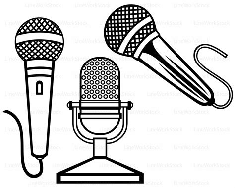 studio microphone coloring pages