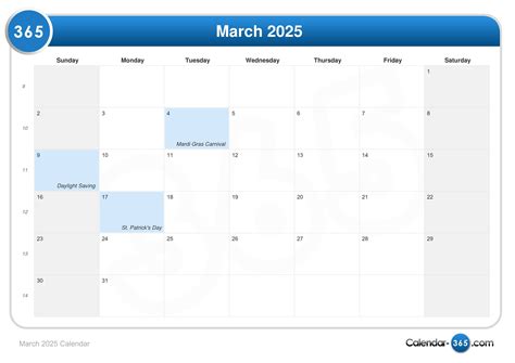 march  calendar