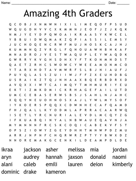 amazing  graders word search wordmint