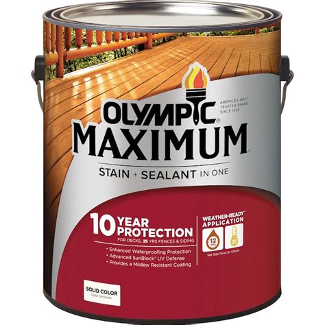 olympic tintable base  solid exterior wood stain  sealer  gallon