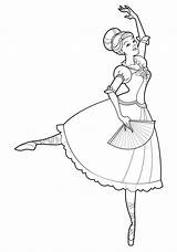 Coloring Ballet Pages Printable Kids sketch template