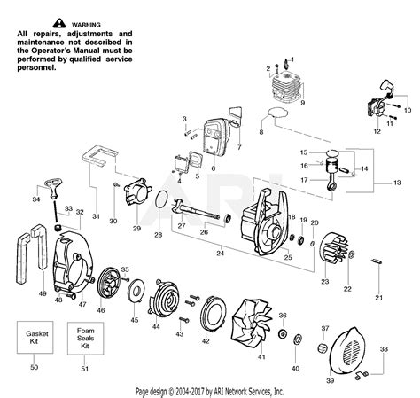 poulan pbv gas blower parts diagram  engine