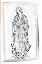 Guadalupe Lady Pages Coloring Colouring sketch template
