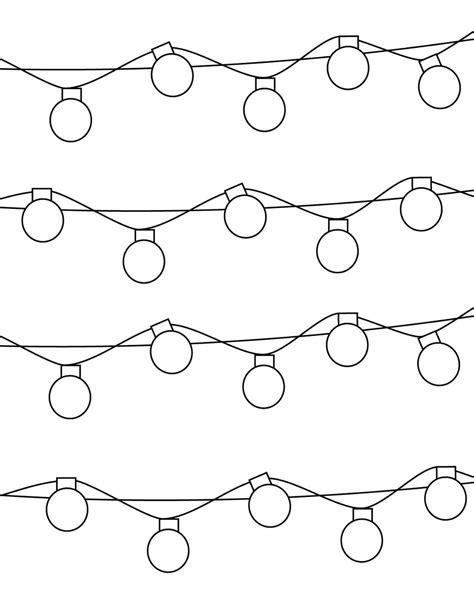 christmas lights coloring pages  printable coloring