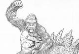 Godzilla Graboid Gorilla Skull Camw1n Lineart sketch template